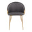 LumiSource Claire Chair in Gold Metal/Grey PU