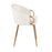 LumiSource Claire Chair in Gold Metal/Cream Velvet