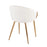 LumiSource Claire Chair in Gold Metal/Cream Velvet