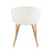 LumiSource Claire Chair in Gold Metal/Cream Velvet