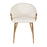 LumiSource Claire Chair in Gold Metal/Cream Velvet