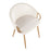 LumiSource Claire Chair in Gold Metal/Cream Velvet