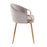 LumiSource Claire Chair in Gold Steel/Silver Velvet