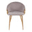 LumiSource Claire Chair in Gold Steel/Silver Velvet