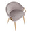 LumiSource Claire Chair in Gold Steel/Silver Velvet