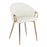 LumiSource Claire Chair in Gold Metal/White PU - CH-CLAIREAUW