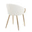 LumiSource Claire Chair in Gold Metal/White PU