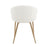 LumiSource Claire Chair in Gold Metal/White PU