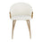 LumiSource Claire Chair in Gold Metal/White PU
