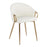 LumiSource Claire Chair, Set of 2, Gold Metal/White PU