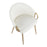 LumiSource Claire Chair, Set of 2, Gold Metal/White PU