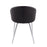LumiSource Claire Chair, Set of 2, Chrome Metal/Black PU