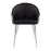 LumiSource Claire Chair, Set of 2, Chrome Metal/Black PU