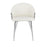 LumiSource Claire Chair, Set of 2, Chrome Metal/White PU
