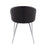 LumiSource Claire Chair in Silver Metal/Black PU