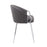 LumiSource Claire Chair in Silver Metal/Grey PU