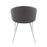 LumiSource Claire Chair in Silver Metal/Grey PU