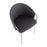 LumiSource Claire Chair in Silver Metal/Grey PU