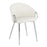 LumiSource Claire Chair in Silver Metal/White PU - CH-CLAIRESVW