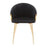 LumiSource Claire Chair, Set of 2, Gold Metal/Black Velvet
