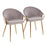 LumiSource Claire Chair, Set of 2, Gold Metal/Silver Velvet - CH-CLAIREV2AUSV2