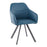 LumiSource Clubhouse Pleated Chair, Set of 2, Black/Teal PU