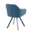 LumiSource Clubhouse Pleated Chair, Set of 2, Black/Teal PU