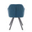 LumiSource Clubhouse Pleated Chair, Set of 2, Black/Teal PU