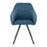 LumiSource Clubhouse Pleated Chair, Set of 2, Black/Teal PU