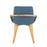 LumiSource Cosmo Chair in Natural Bamboo/Blue Fabric