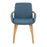 LumiSource Cosmo Chair in Natural Bamboo/Blue Fabric