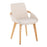 LumiSource Cosmo Chair in Natural Bamboo/Cream Fabric - CH-COSMONACR