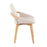 LumiSource Cosmo Chair in Natural Bamboo/Cream Fabric