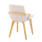 LumiSource Cosmo Chair in Natural Bamboo/Cream Fabric