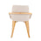 LumiSource Cosmo Chair in Natural Bamboo/Cream Fabric