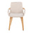 LumiSource Cosmo Chair in Natural Bamboo/Cream Fabric