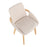LumiSource Cosmo Chair in Natural Bamboo/Cream Fabric