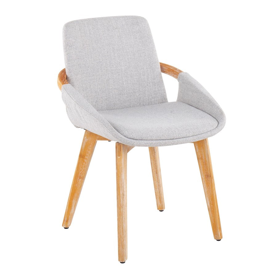 LumiSource Cosmo Chair in Natural Bamboo/Light Grey Noise Fabric - CH-COSMONALGY