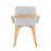 LumiSource Cosmo Chair in Natural Bamboo/Light Grey Noise Fabric