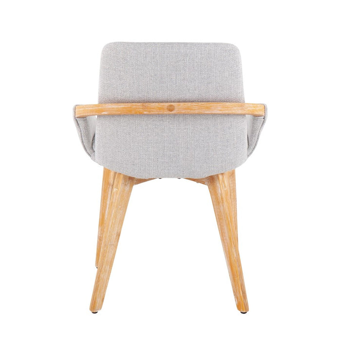 LumiSource Cosmo Chair in Natural Bamboo/Light Grey Noise Fabric