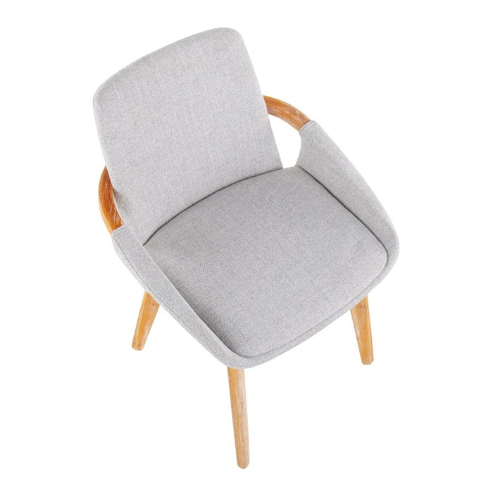 LumiSource Cosmo Chair in Natural Bamboo/Light Grey Noise Fabric