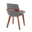 LumiSource Cosmo Chair in Walnut Bamboo/Grey Noise Fabric