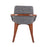 LumiSource Cosmo Chair in Walnut Bamboo/Grey Noise Fabric
