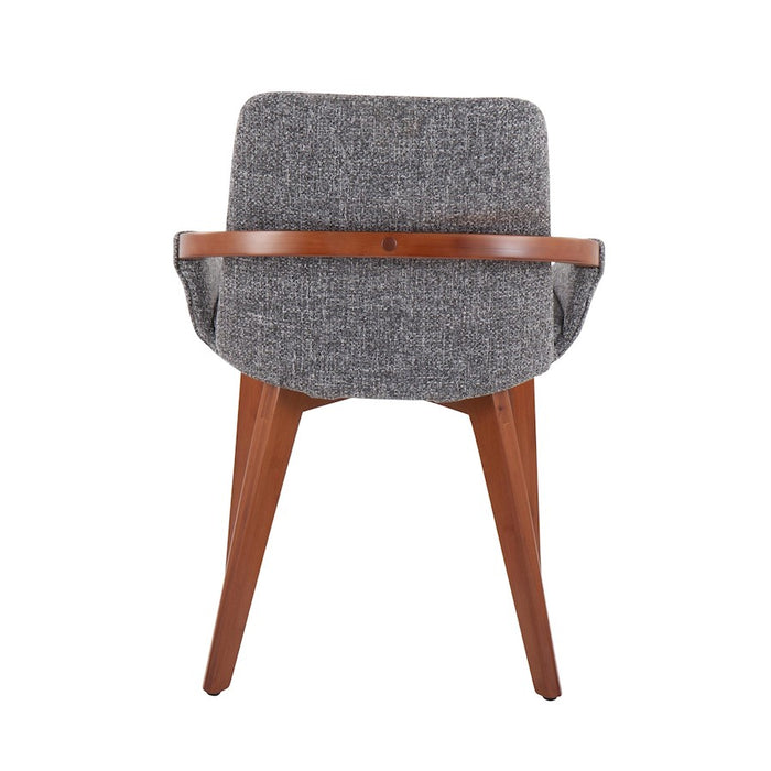 LumiSource Cosmo Chair in Walnut Bamboo/Grey Noise Fabric