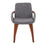 LumiSource Cosmo Chair in Walnut Bamboo/Grey Noise Fabric
