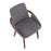 LumiSource Cosmo Chair in Walnut Bamboo/Grey Noise Fabric