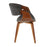 LumiSource Curvo Chair, Walnut Wood/Charcoal Fabric