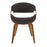 LumiSource Curvo Chair, Walnut Wood/Charcoal Fabric