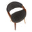 LumiSource Curvo Chair, Walnut Wood/Charcoal Fabric