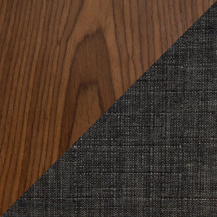 LumiSource Curvo Chair, Walnut Wood/Charcoal Fabric